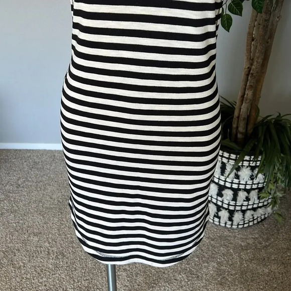 Athleta Women's San Remo Striped White/Black Tank Dress - Picture 3 of 7